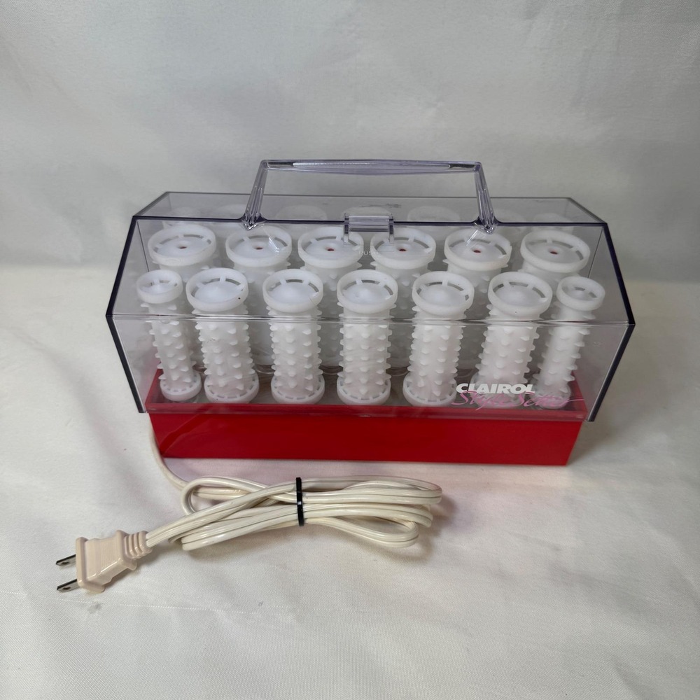 Clairol Style Setter 20 Instant Hairsetter Red Electric Hot Rollers C-20S-Z